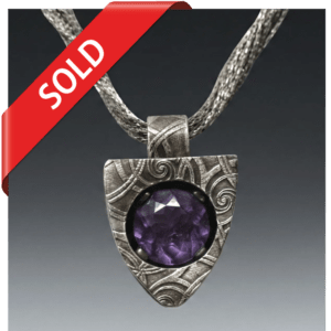 Garnet Shield on Multistrand Chain
