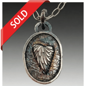 Fine Silver Heart with Oxidation