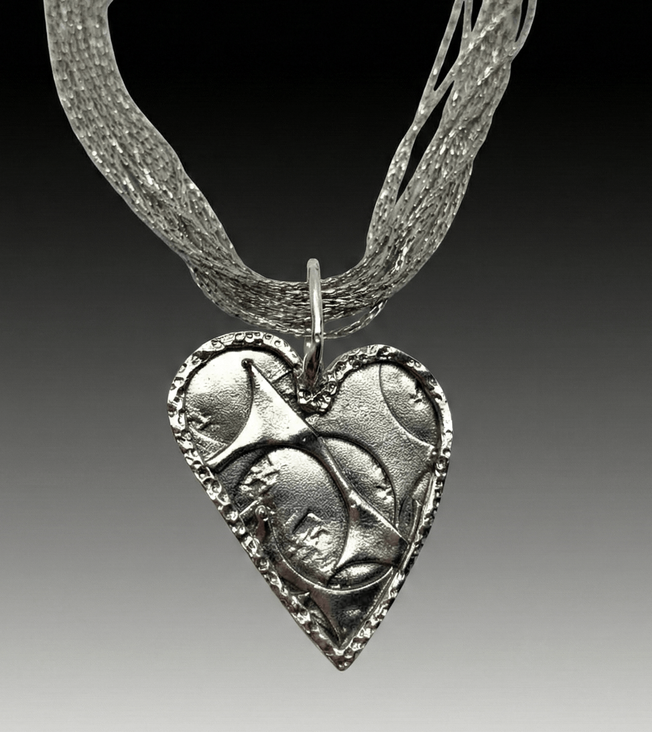 Heart with Pieces on Multistrand Chain