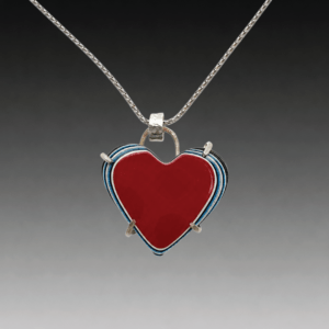 Red Fordite Heart