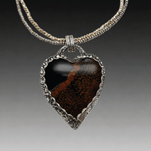 Stone Heart in Silver